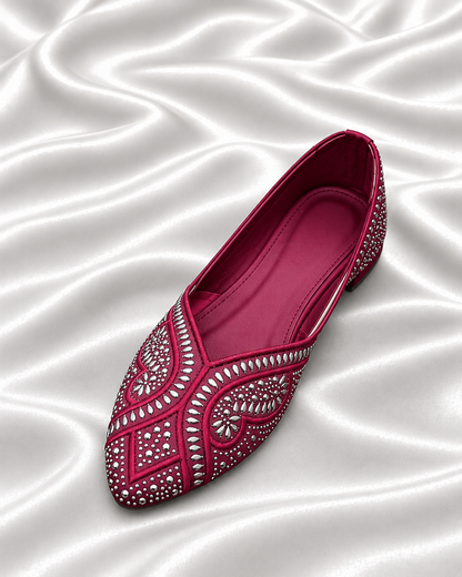 Stylish Crystal Pointed Toe Flats for Women