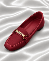 Classic Gold Buckle Loafers