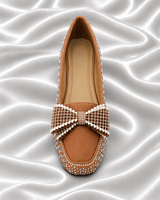 Pearl Bow Party Wear Loafers with the extra pace and bowling well