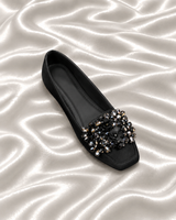 Floral Crystal Party Wear Flats
