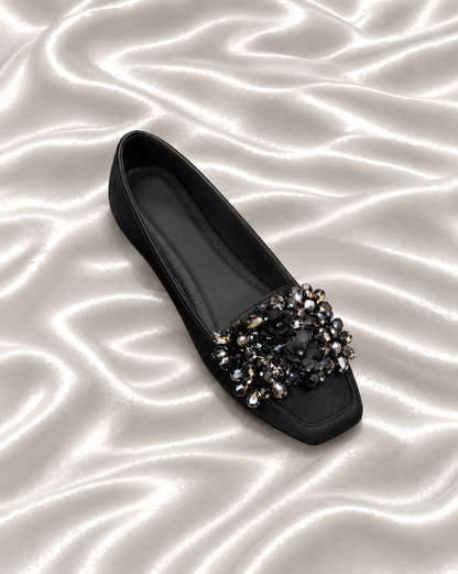 Floral Crystal Party Wear Flats