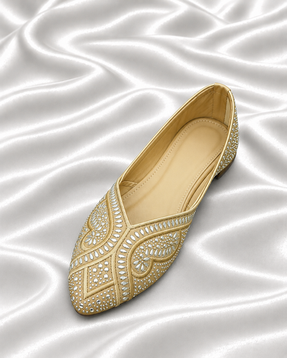 Stylish Crystal Pointed Toe Flats for Women