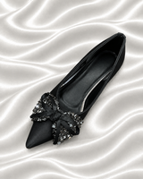 Women’s Pointed-Toe Party Shoes with Crystal