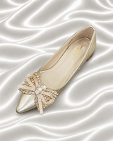 Women’s Pointed-Toe Party Shoes with Crystal