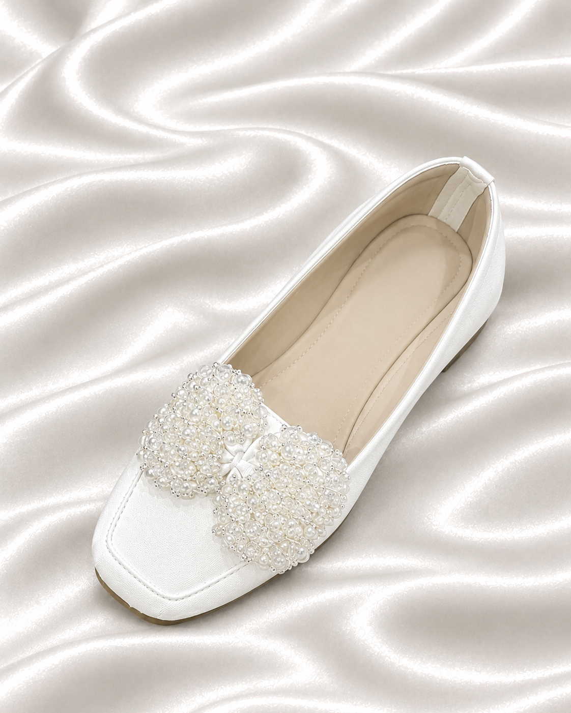 Women's Floral Bow Ballet Flats for Everyday Wear