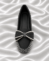 Pearl Bow Party Wear Loafers with the extra pace and bowling well