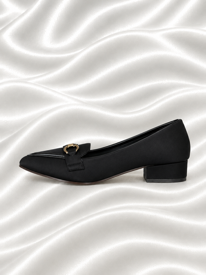 Classic Gold Buckle Loafers