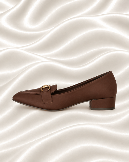 Classic Gold Buckle Loafers