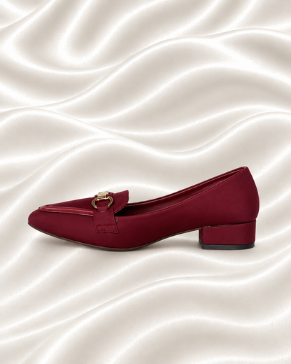 Classic Gold Buckle Loafers