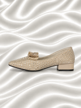 Pearl Bow Party Wear Loafers with the extra pace and bowling well