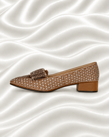 Pearl Bow Party Wear Loafers with the extra pace and bowling well