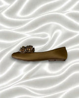 Floral Crystal Party Wear Flats