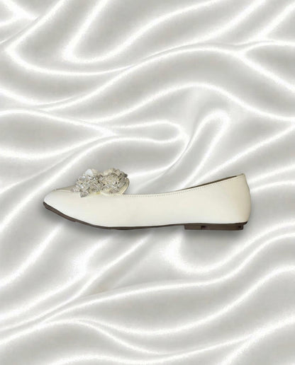 Floral Crystal Party Wear Flats