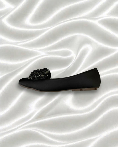 Floral Crystal Party Wear Flats