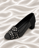 Women's Embellished Block Heel Loafers in Three Colors
