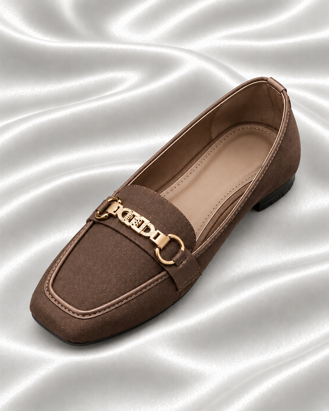 Classic Gold Buckle Loafers
