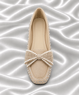 Pearl Bow Party Wear Loafers with the extra pace and bowling well