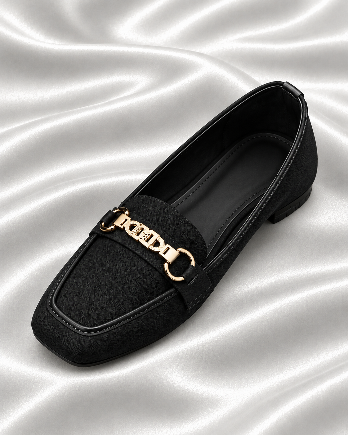 Classic Gold Buckle Loafers