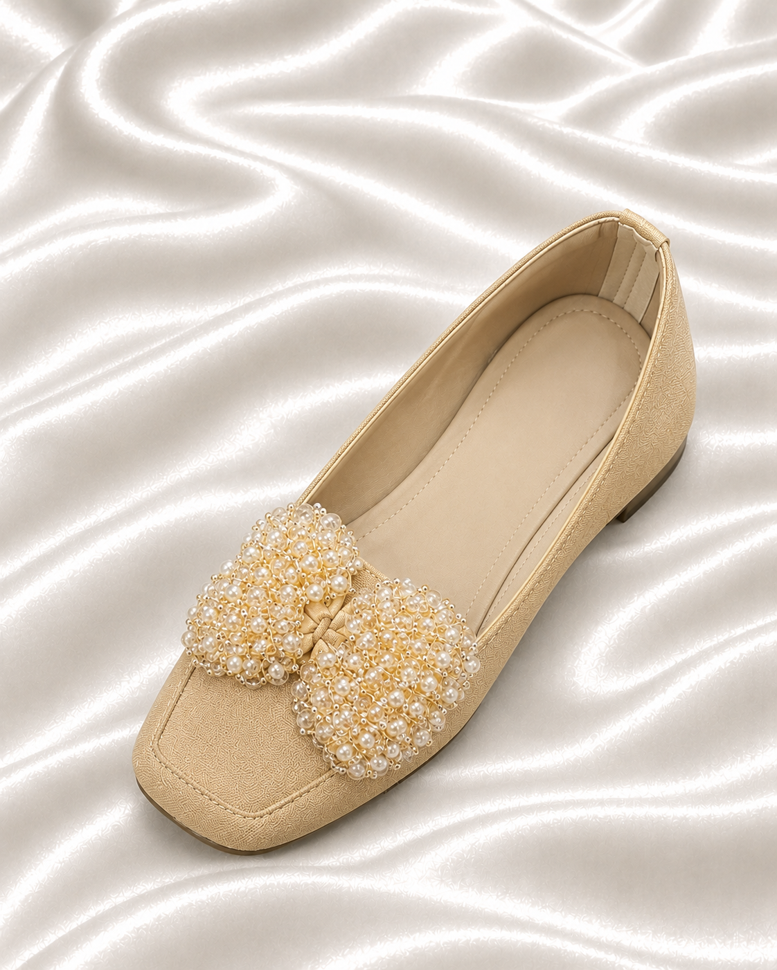 Women's Floral Bow Ballet Flats for Everyday Wear