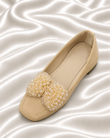 Women's Floral Bow Ballet Flats for Everyday Wear