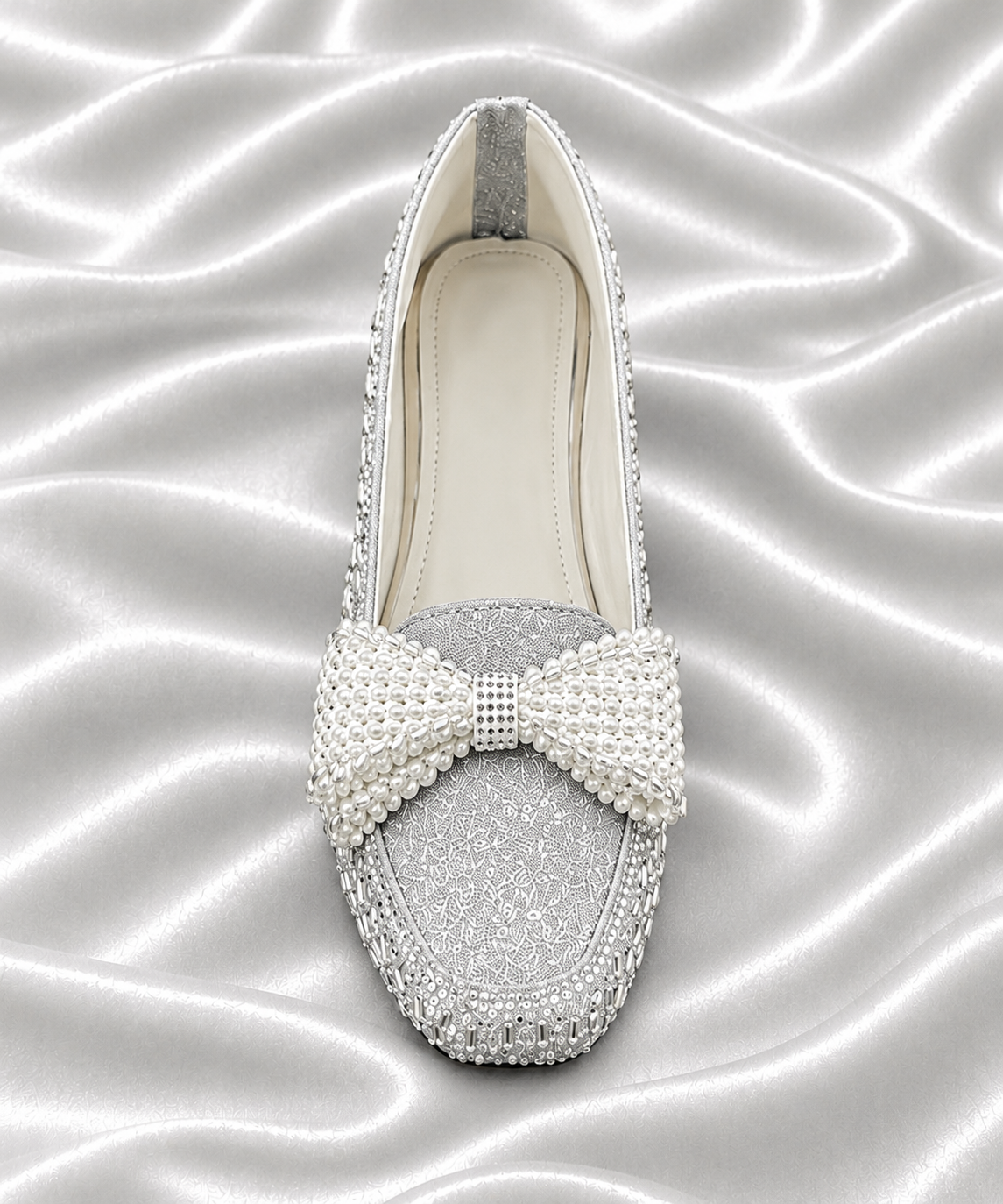 Pearl Bow Party Wear Loafers with the extra pace and bowling well