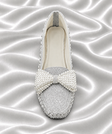 Pearl Bow Party Wear Loafers with the extra pace and bowling well