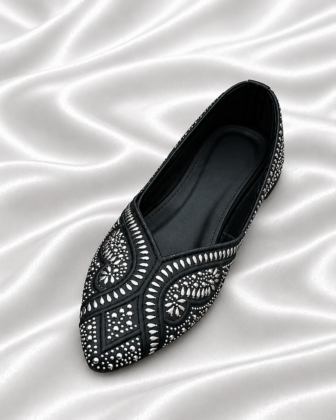 Stylish Crystal Pointed Toe Flats for Women