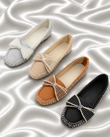 Pearl Bow Party Wear Loafers with the extra pace and bowling well
